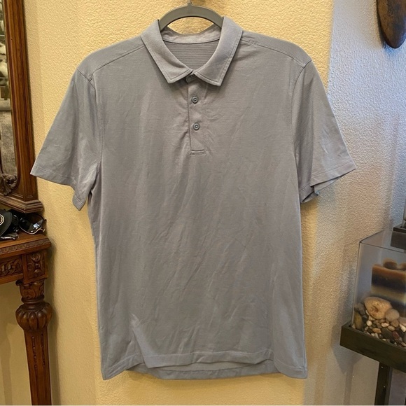 LULULEMON Men Light Blue Polo Top Size Small - Picture 1 of 5